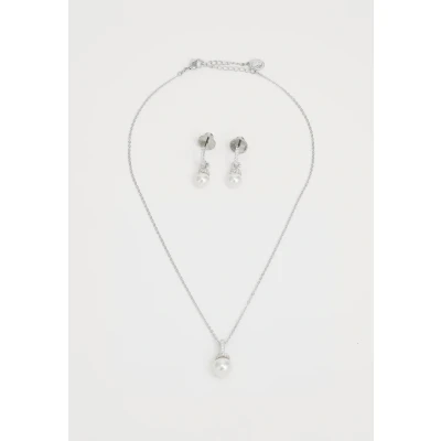 Abbildung von Swarovski Originally Set, Pavé, Kristallperle, Weiß, Rhodiniert