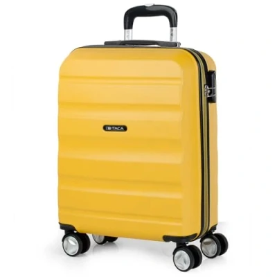 Abbildung von ITACA Handgepäck Koffer Trolley Reisekoffer Mit Rollen und Hartschalenkoffer für Vielreisende. Senf T71650