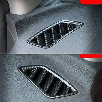 Abbildung von HIGH FLYING für Eclipse Cross 2018 2022 Interieur A/C Gitter Dekor ABS Kunststoff Kohlefaserfarbe 2 Stück