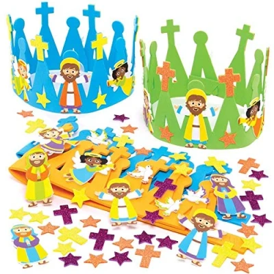 Abbildung von Baker Ross Kronen für die Karwoche, 3 Stück, christliches Osterbasteln Kinder (AX815)