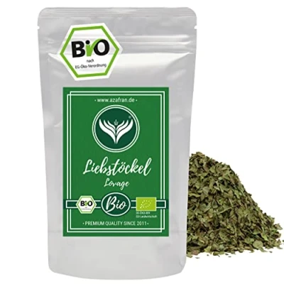 Abbildung von Azafran BIO Liebstöckel (Maggikraut) Gewürz getrocknet und gerebelt natürlicher Salzersatz 250g