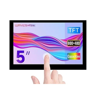 Abbildung von Waveshare 5inch Capacitive 5 Points Touch Display Compatible with Raspberry Pi, Support 800x480 Resolution DSI Interface Low Power Consumption 5Zoll Mini Bildschirm