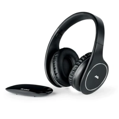 Abbildung von Meliconi, Digital Smart, Bluetooth Kopfhörer, Ergonomische Wireless TV Kompakte USB Basis und langlebige Batterie, 2 Übertragungskanäle, mit AUX Kabel Toslink Eingang verwendbar