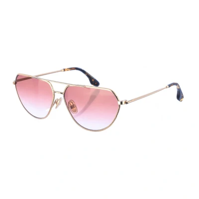 Abbildung von Victoria Beckham Damen VB221S 725 Sonnenbrillen Metall Gold Braun Geometrisch Schattiert
