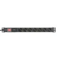 Abbildung von DIGITUS Steckdosenleiste 7 Abgriffe Vertikale Montage 250VAC 50/60Hz 16A 4000W Mit Überspannungsscchutz, 24,4 Zoll