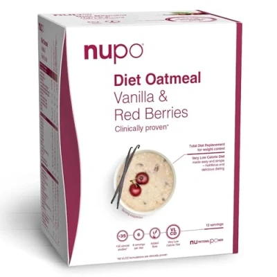 Abbildung von NUPO® Diet Meal replacement extreme [Vanille Beeren 12 Portionen] Kalorienarme Ernährung &amp; GMO frei Vollwertige Mahlzeitersatz abnehmen Food Nahrungsersatz