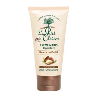 Abbildung von LE PETIT OLIVIER Handcreme, repariert &amp; spendet Feuchtigkeit für sehr trockene Haut 98% natürlichen Ursprungs ohne Silikon 75 ml