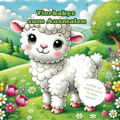 Abbildung von Ausmalbuch Tierbabys: Malbuch für Kleinkinder ab 2 Jahre / Jungen und Mädchen Tierbabys erstes Tiere