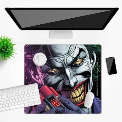 Abbildung von Ert Group Offiziell lizenzierte DC Schreibtischunterlage Joker 013 Multicoloured, rutschfest, 50 x 45 cm