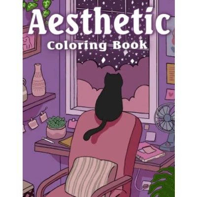 Abbildung von Aesthetic Coloring Book For Adults: Beautiful Pages Adults To Color Stress Relief Perfect Gifts Birthday. Christmas And Any Occasion Gag White Elephants Relaxation