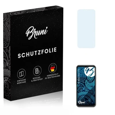 Abbildung von Bruni Schutzfolie kompatibel mit Ulefone Armor 17 Pro Folie, glasklare Displayschutzfolie (2X)