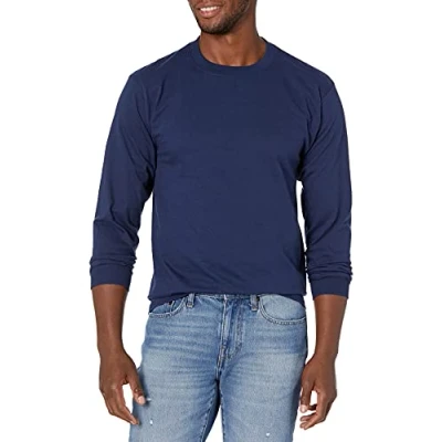 Abbildung von Hanes Herren Beefy Langarmshirt, navy, Mittel