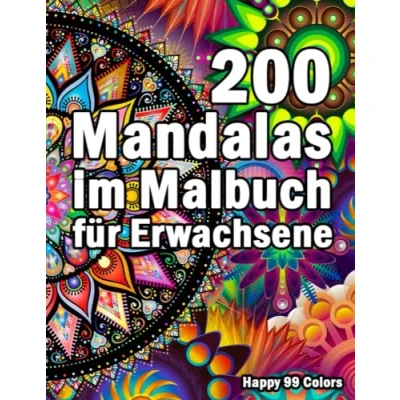 Abbildung von 200 Mandalas im Malbuch für Erwachsene: schöne Stress reduzieren + Entspannen