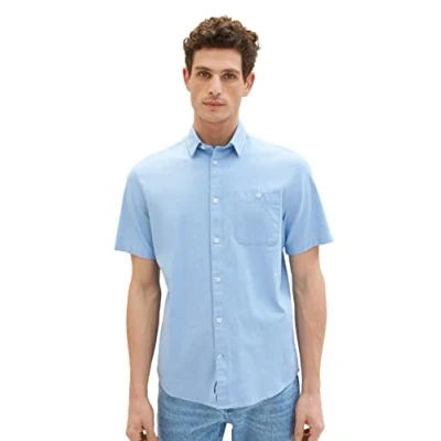 Abbildung von TOM TAILOR Herren 1034892 Hemd, 31797 Blue Chambray, M