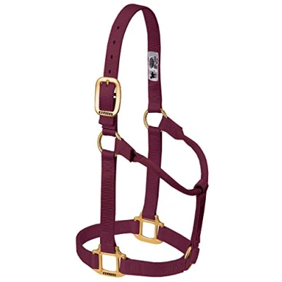 Abbildung von Weaver Leather Original Pferdehalfter, Nicht verstellbar, Nylon, klein, Burgunderrot