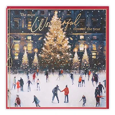 Abbildung von Clintons: Weihnachtskarte Skating Scene General