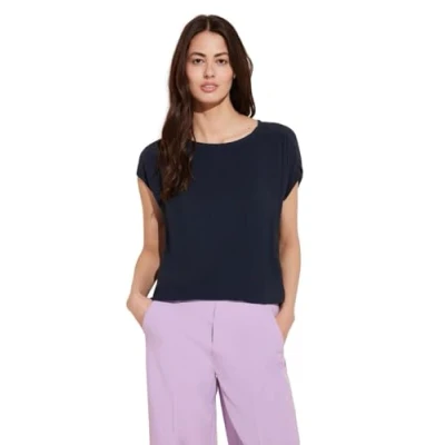 Abbildung von Street One Materialmix Tshirt basic, Damen, Größe: 38, Blau