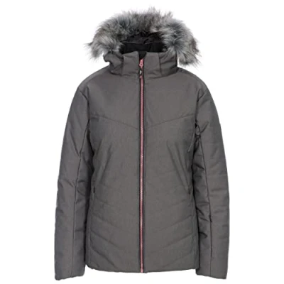 Abbildung von Trespass Damen Warme Wasser und Winddichte Skijacke Mit Abnehmbarer Kapuze WISDOM, Dark grey, XS, FAJKSKTR0005_DAGXS