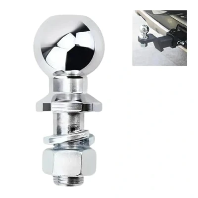 Abbildung von Anhängerkupplungskugel 50mm Kugelkopfbolzen Ackerschiene Gerade Kugelkopf, für bis 5 Tonnen Traktor Verlängerung (22MM)