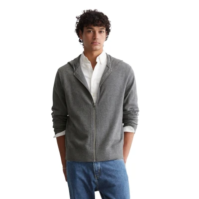 Abbildung von Marc O&#039;Polo Denim Regular Strickjacke, Herren, Größe: Small, Dark shadow melange