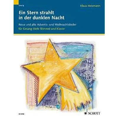 Abbildung von Ein Stern strahlt in der dunklen Nacht: Neue und alte Advents Weihnachtslieder. Gesang Klavier (Orgel). tief.