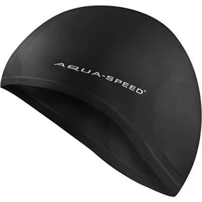 Abbildung von Aqua Speed Badekappe Elastische Schwimmkappe Schwimmen mit Ohrenschutz