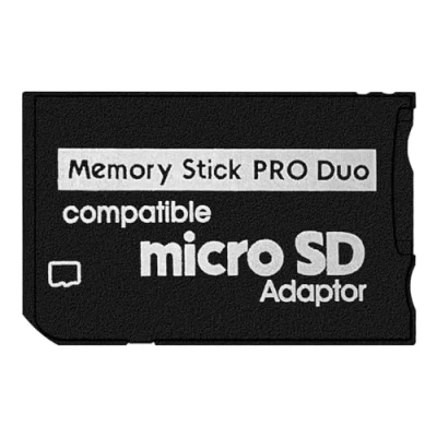 Abbildung von DUEQID Memory Stick Adapter für PSP, Micro SD auf Pro Duo MagicGate Karte, kompatibel mit Kamera, Handycam, Handy &amp; PSP 1000/2000/3000