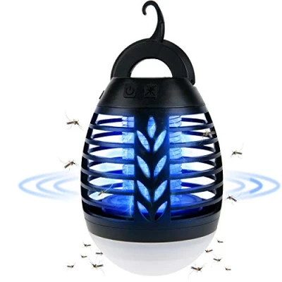 Abbildung von ROVLAK Insektenvernichter Campinglampe Outdoor LED Mückenlampe USB 2 In 1 Elektrisch Wiederaufladbar Mückenschutz mit 3 Beleuchtungsmodi Moskito Schutz Lampe für Freien