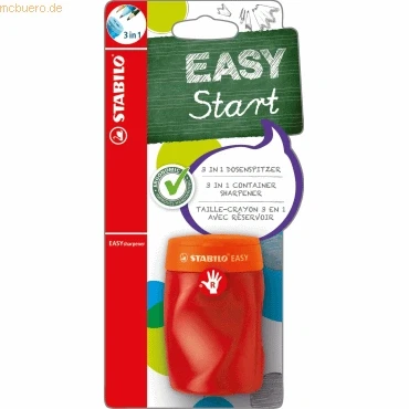 Abbildung von Ergonomischer Dosen Spitzer für Rechtshänder STABILO EASYsharpener 3 in 1 orange