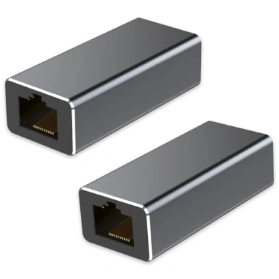 Abbildung von vgggrd 2 X RJ45 LAN Kupplung Ethernet Kabel Verbinder, Koppler Adapter für Cat7, Cat6, Cat5e, Cat5, Verlängerung 10Gbit/s Verbinder Netzwerkkabel, Netzwerk Coupler