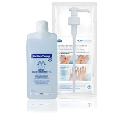 Abbildung von Horn Medical Dosierpumpe mit Sterillium Virugard Händedesinfektionsmittel (1 x 1000 ml)