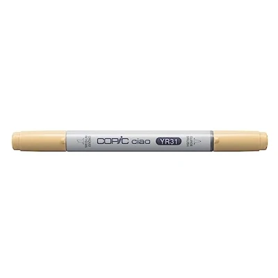 Abbildung von COPIC Ciao Marker Typ YR 31, Light Reddish Yellow, vielseitiger Layoutmarker, mit einer mittelbreiten und Brush Spitze