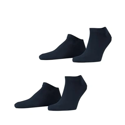 Abbildung von ESPRIT Herren Sneakersocken Basic Uni 2 Pack M SN Baumwolle kurz einfarbig Paar, Blau (Marine 6120), 43 46