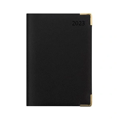 Abbildung von Letts of London Connoisseur A5 Tageskalender mit Terminen 2023 Schwarz, 23 TC1XBK