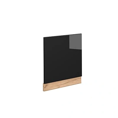 Abbildung von Vicco Frontblende Fame Line, Schwarz Hochglanz/Goldkraft Eiche, 60 cm ohne Arbeitsplatte