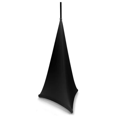 Abbildung von BeamZ LSS12B Abdeckung für Lautsprecherständer in Schwarz, 120 cm, Lycra Stretch Cover Stative, Stativsegel, Husse Dreibein Abdeckung, Stativ Bezug, Party, DJ, Gastro, Events
