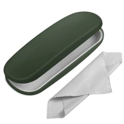 Abbildung von Fintie Hardcase Brillenetui Tragbare Hartschale mit Brillenputztuch Etui für Brillen und Sonnenbrille, Alpingrün