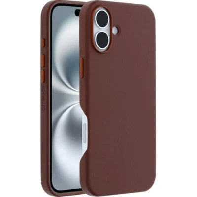 Abbildung von OtterBox Symmetry Series Cactus Leather MagSafe Hülle für iPhone 16 Plus, stoßfest, sturzsicher, dünne Schutzhülle, 3X getestet nach Militärstandard, Braun