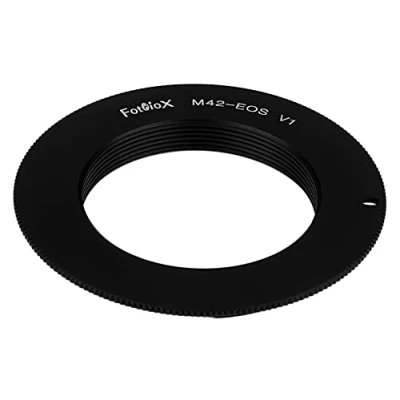 Abbildung von Fotodiox Lens Mount Adapter Compatible with M42 Type 1 Lenses on Canon EOS (EF, EF S) D/SLR Camera Body