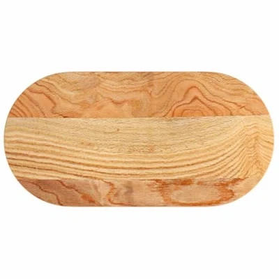 Abbildung von vidaXL Tischplatte Hellbraun 80x40x2 cm Massivholz Eiche Oval