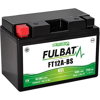 Abbildung von FULBAT Motorradbatterie GEL FT12A BS / YT12A 12V 10,5AH 175A