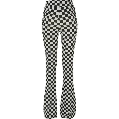 Abbildung von Urban Classics Damen Checked Leggings Hosen, Damen, Größe: Large, Black lightasphalt