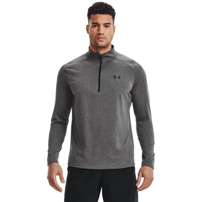 Abbildung von Under Armour TECH ZIP Langarmshirt, Herren, Größe: 3XL, Carbon heather