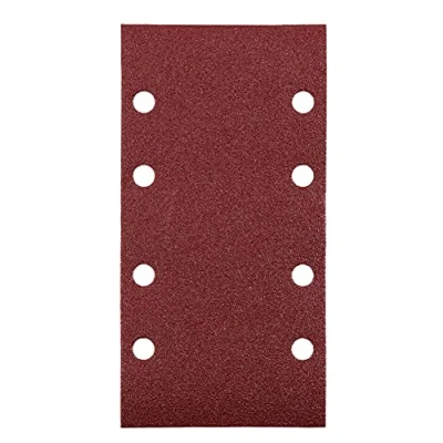 Abbildung von kwb Schleifstreifen 93x185 mm aus Edelkorund mit Körnung 40, werkzeugloser Wechsel, Vollkunstharz Verleimung und verstärkter Papierträger für den groben Schliff von Holz Metall
