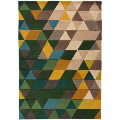 Abbildung von FLAIR RUGS Wollteppich &quot;Prism&quot;, rechteckig, 10 mm Höhe, aus 100% Wolle, mehrfarbig, geometrisches Muster, mit Hoch Tief Effekt