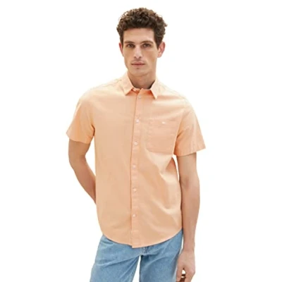 Abbildung von TOM TAILOR Herren 1034892 Hemd, 31200 Washed Orange Chambray, L