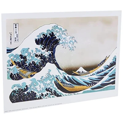 Abbildung von onthewall Hokusai The Great Wave Off Kanagawa Japanische Poster Kunstdruck 40 x 30 cm (PDP 059)