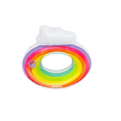 Abbildung von Bestway Rainbow Dreams Schwimmring mit Kopfstütze Ø 107 cm