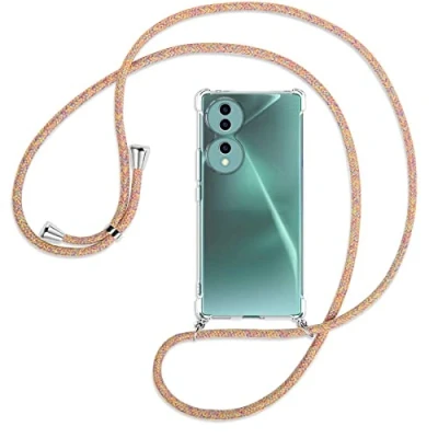Abbildung von mtb more energy® Handykette kompatibel mit Honor 70 5G Rainbow Smartphone Hülle zum Umhängen Anti Shock Full TPU Case