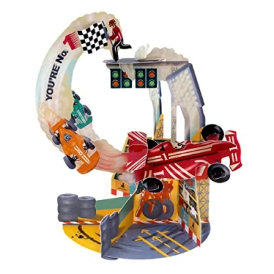 Abbildung von Santoro Pendel, 3D Pop Up Grußkarte Formel 1 Rennwagen Grand Prix, F1, Für Ihn, Papa, Kinder, Geburtstag, Vatertag